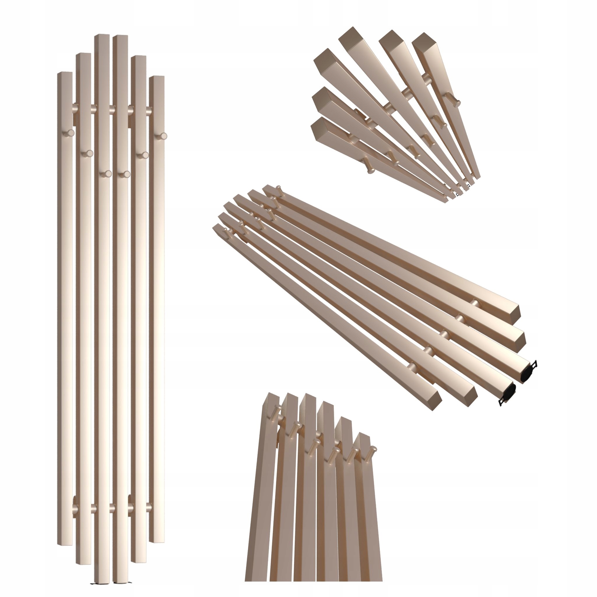 Dekorativní radiátor Bigben Hook 120x28 zlatý růžový