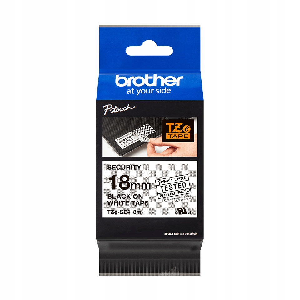 Páska Brother TZe-SE4 18 mm 8 m plombová, originální