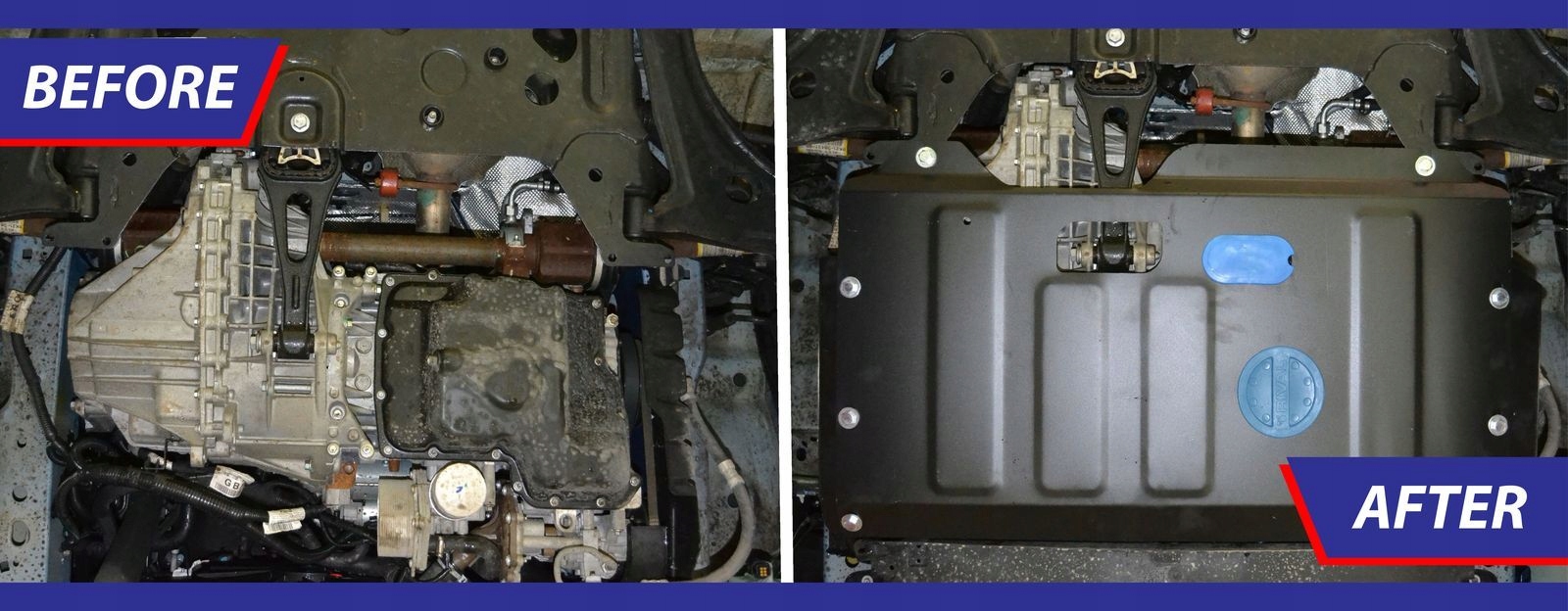 OSŁONA SILNIKA SKRZYNI STAL FORD TOURNEO CUSTOM 2012-2023 Kolor czarny