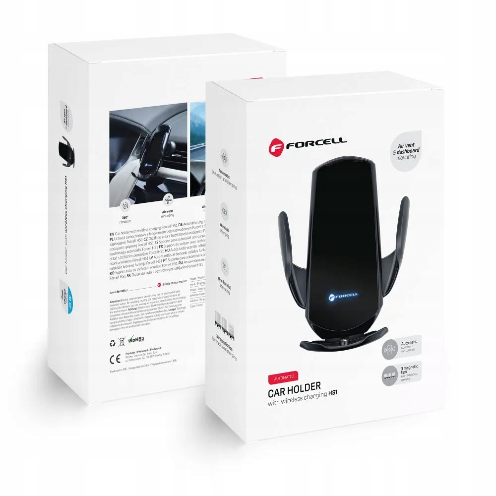 Indukční automatický držák telefonu do auta Forcell F-Grip HS1 Q