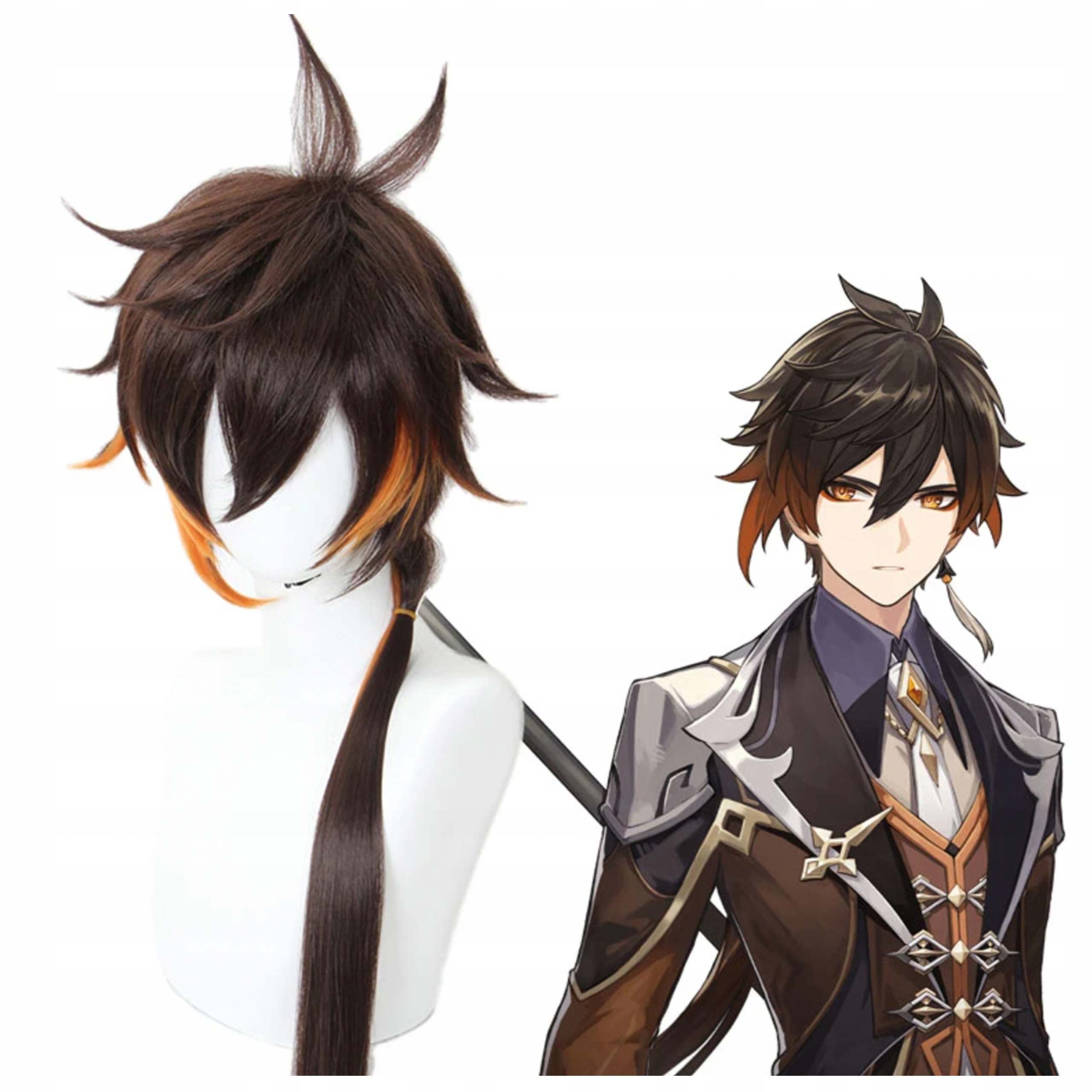 

Peruka cosplay Genshin Impact Zhongli anime