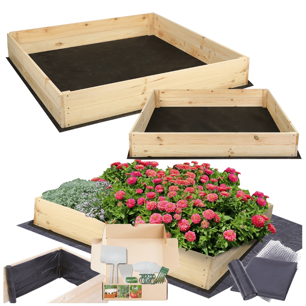 Vyvýšený záhon, truhla zeleninová zahrada pařeniště, květináč bylinkový záhon 18x100x100