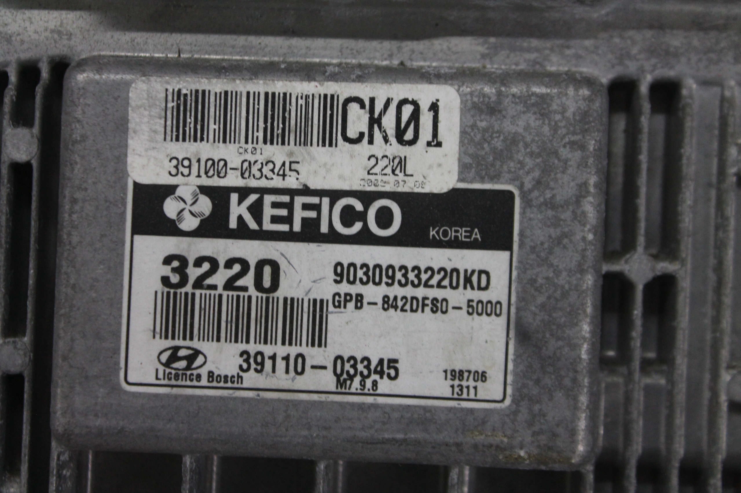 computer motore 39110-03345 HYUNDAI I20 1.2B 08