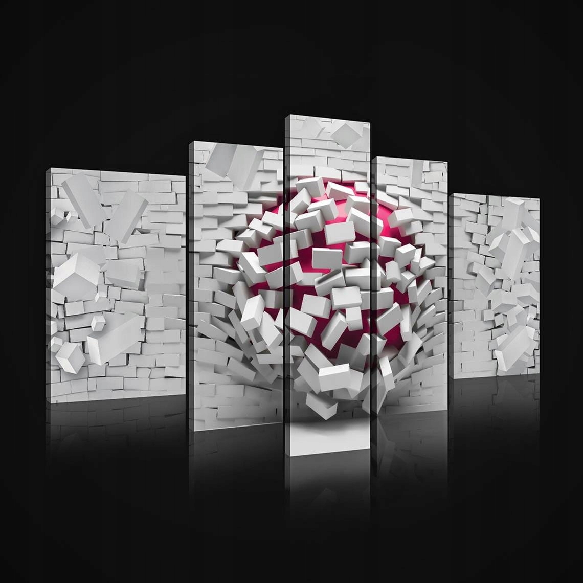 Obraz 170x100 Prielom výbuch deštrukcia energia dynamika abstrakcia stena