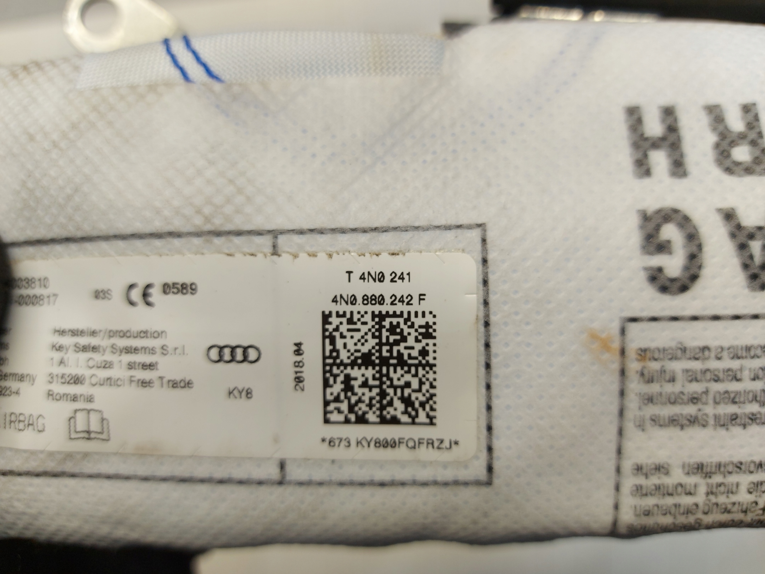 AUDI A8 D5 4N Airbag AIRBAG SITZ 4N0880242F