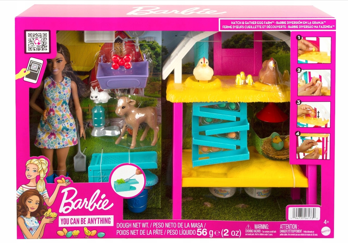 

Barbie HGY88 Farma radosnych kurek lalka Zestaw