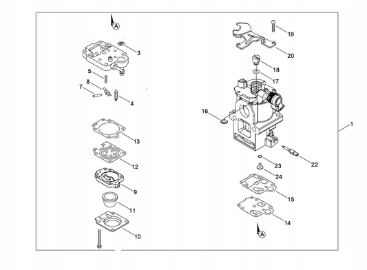 Karburátor pre batohový fúkač Echo PB-8010 A021-004920