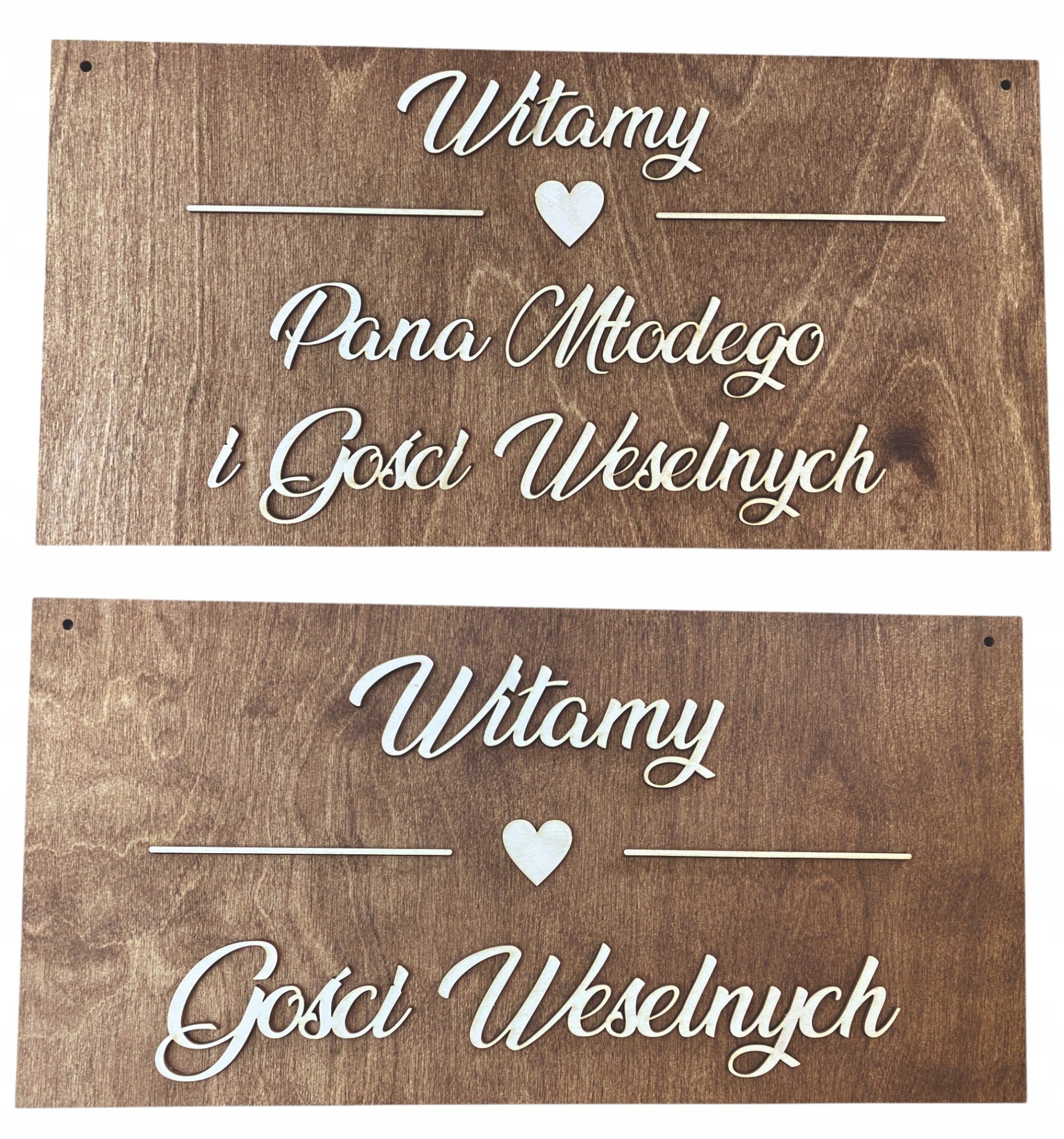 2 Tabliczki Witamy Pana Młodego i Gości Weselnych na Wesele Boho Rustykalne