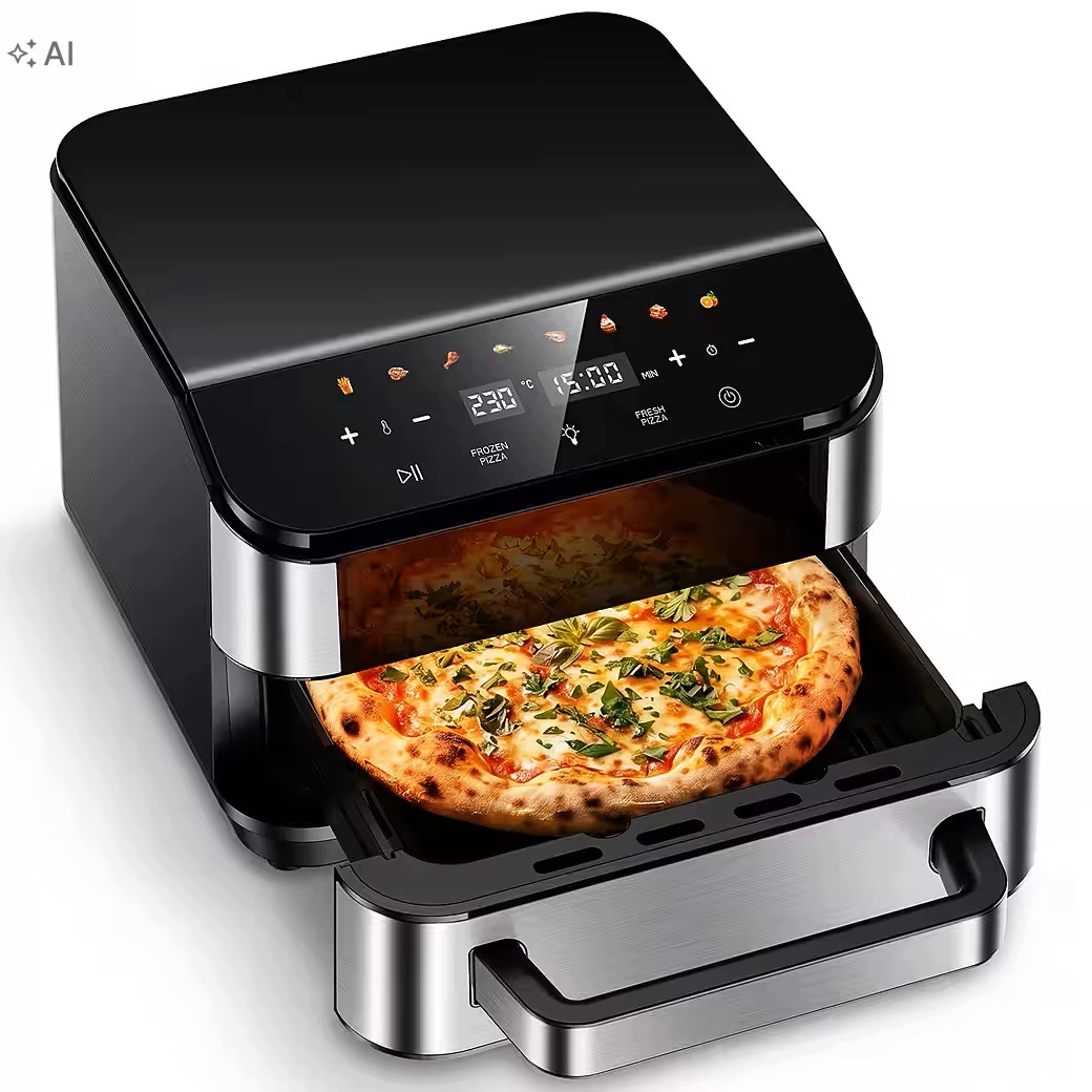 Frytkownica beztłuszczowa airfryer mini piekarnik do pizzy 2w1 kamień 2800W