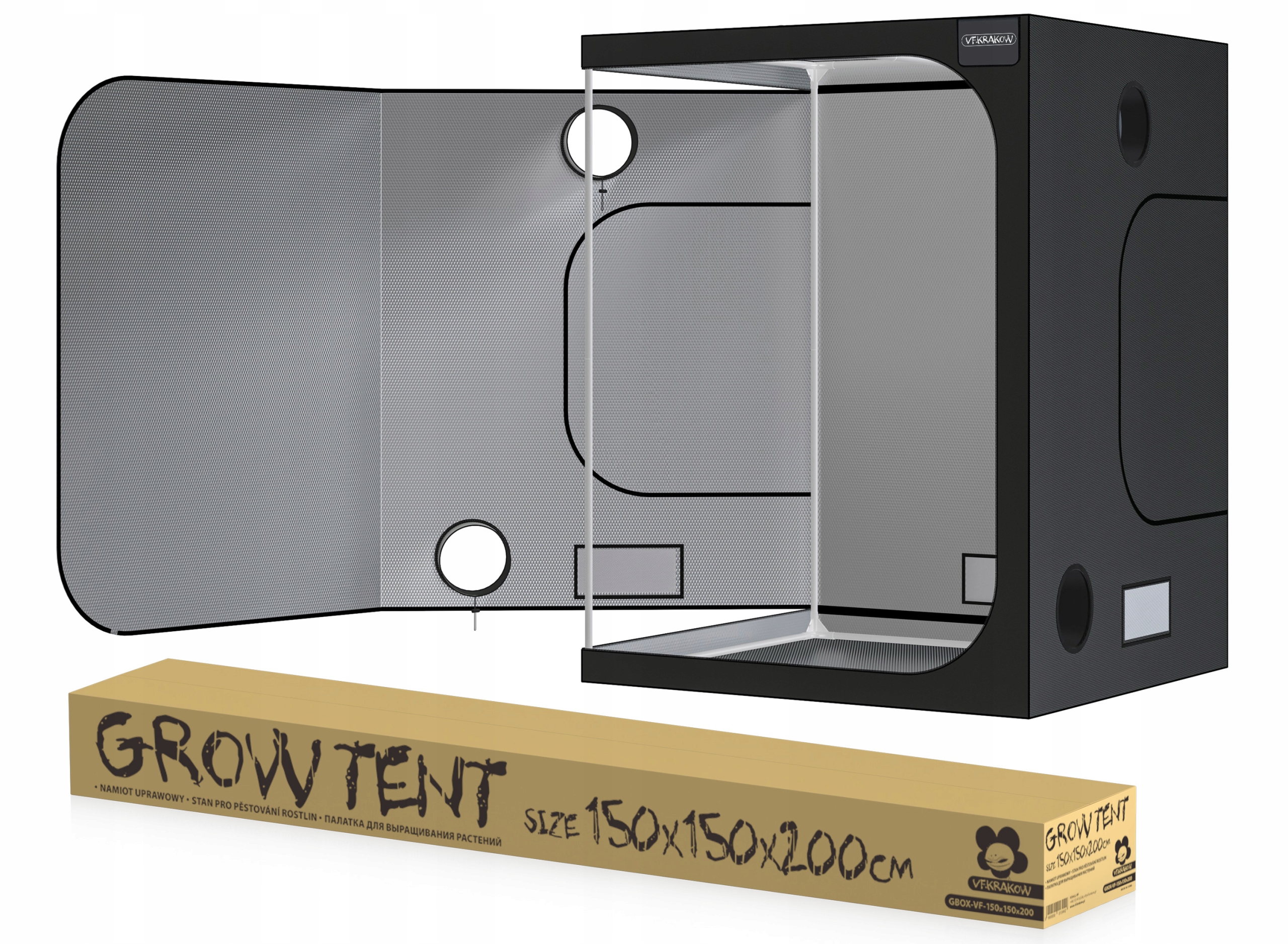 GrowBox Namiot do uprawy roślin VF150 150x150x200cm, Vf Krakow