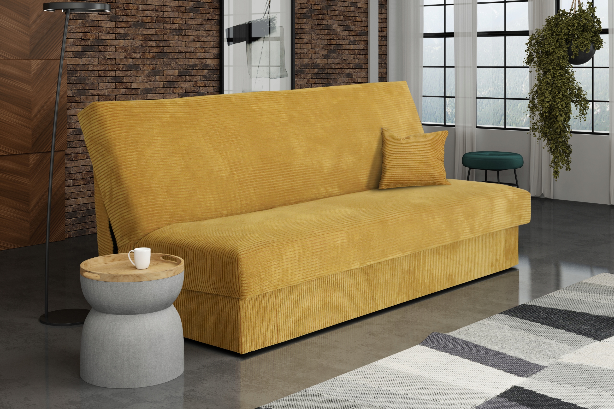 wersalka LUIZA MINI uniwersalna sofa rozkładana Długość mebla 172 cm