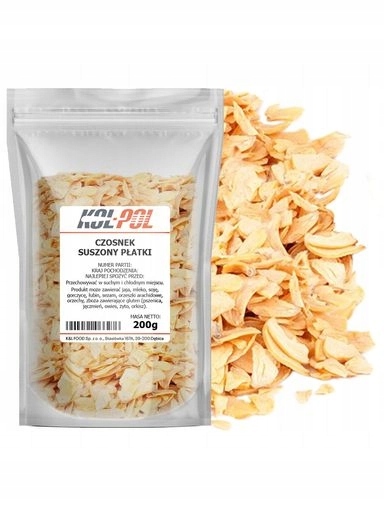 4 x Česnek Sušené Vločky 200 g Přírodní aromatický vloček Kol-Pol