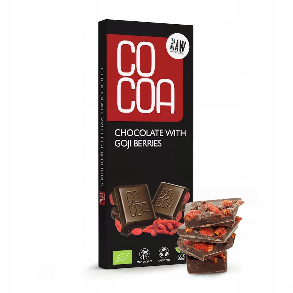 Levně 3x Čokoláda syrová s bobulemi goji Bio 40 g Cocoa