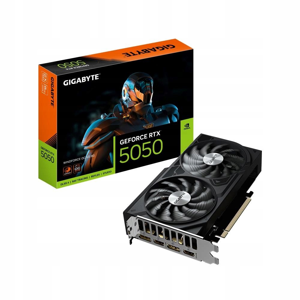 Gigabyte Vga Nvidia GeForce Rtx 5050 Windforce Oc V2 8G, 8G GDDR6, 2xDP…