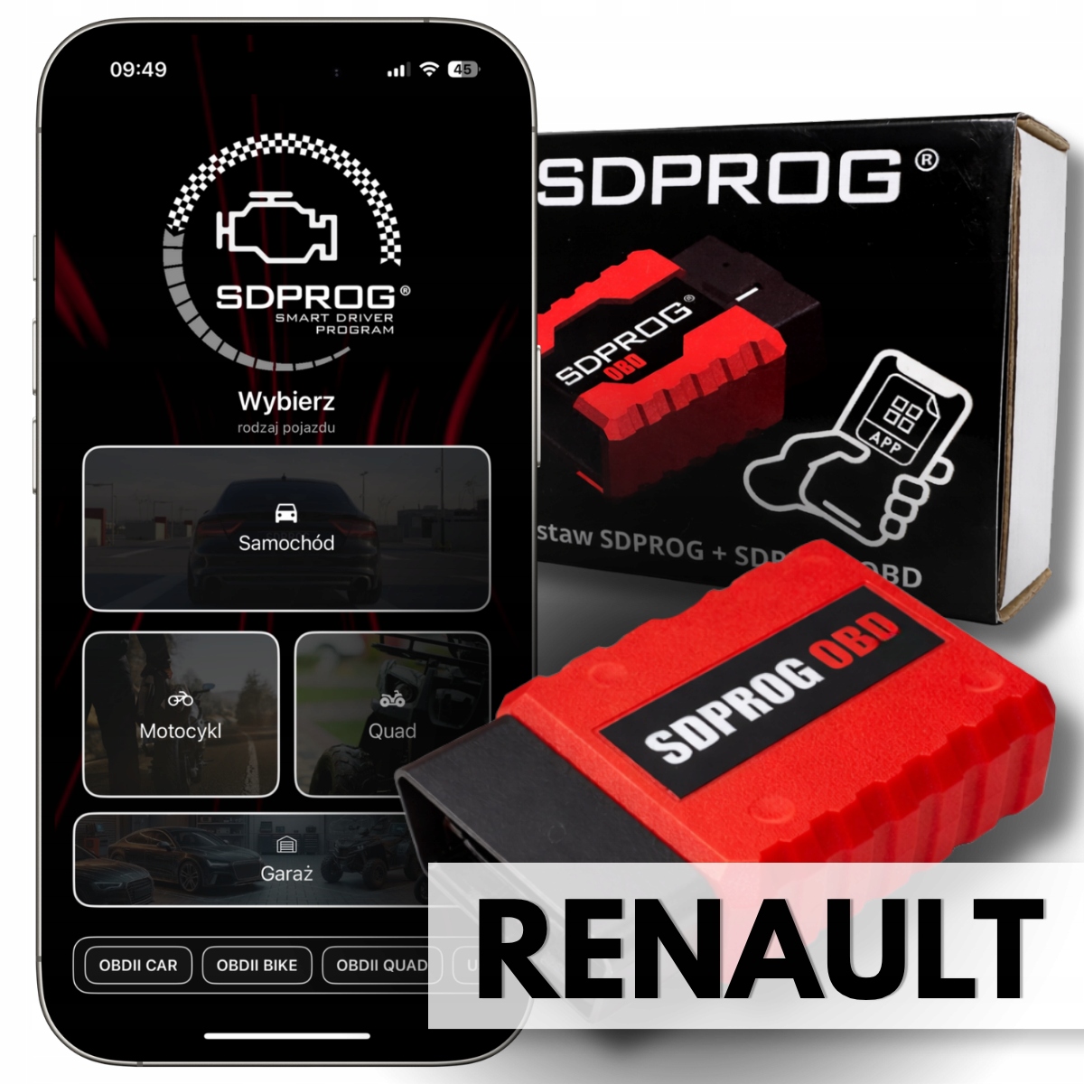 Renault Diagnostický Nástroj Rozhranie OBD2 Sdprog Dpf Program Android iOS