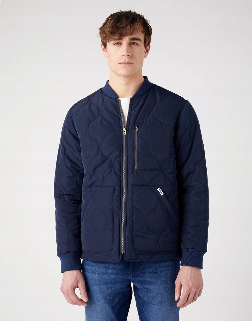 Pánská přechodová bunda Wrangler Padded Jacket Navy W40KWU114 L
