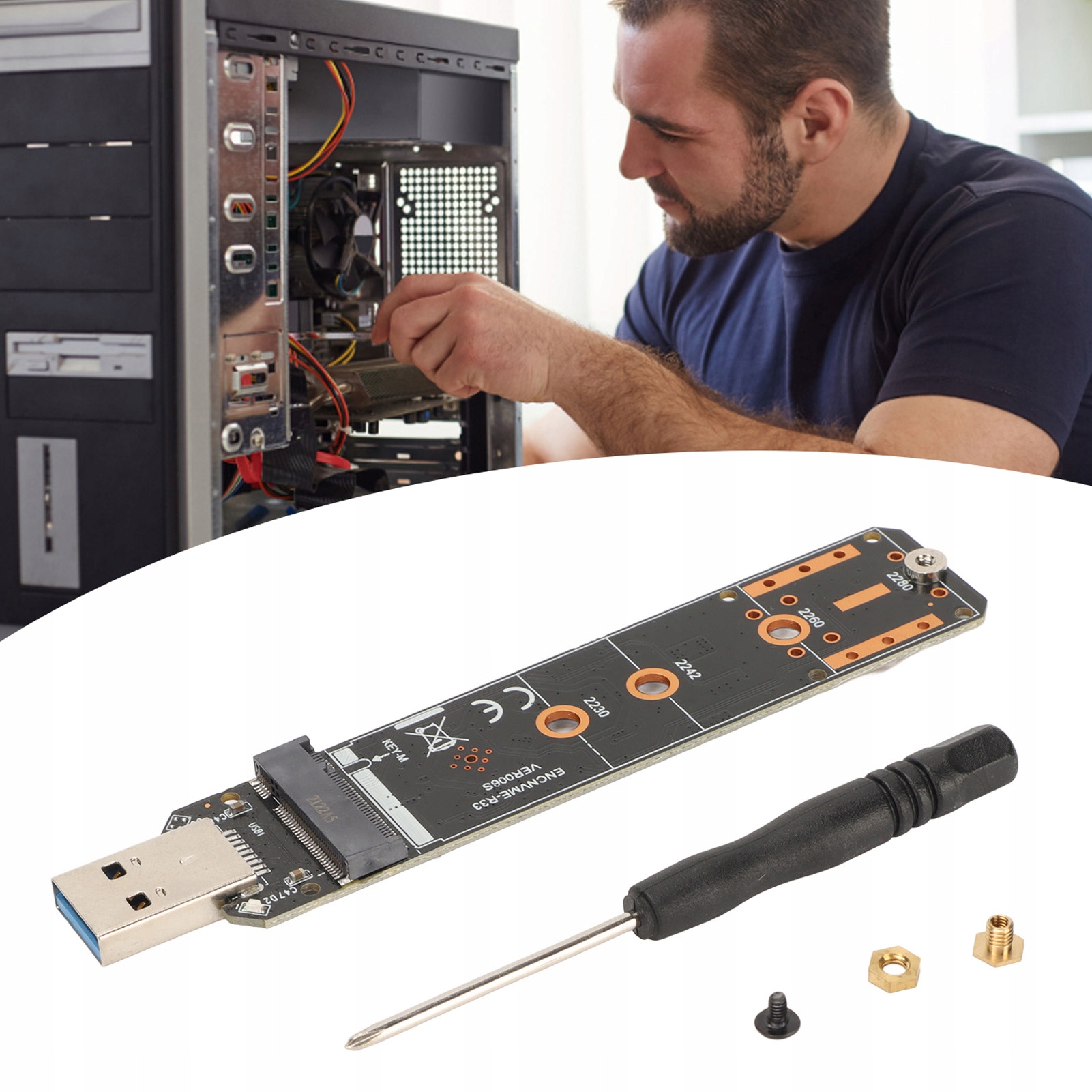 ADAPTER M2 NVME PCIE SSD DO USB 3.2 Marka bez marki