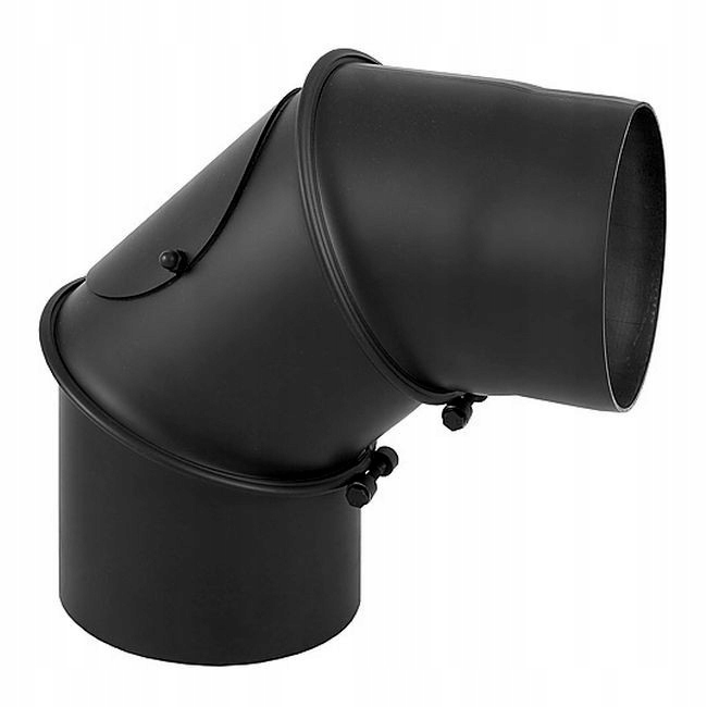 Kolano kominowe nastawne z rewizją spalinowe 90 stopni fi 120 Spk