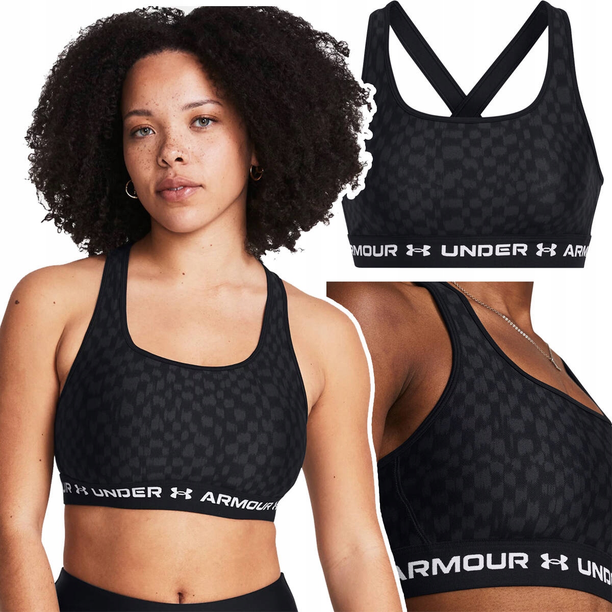 Biustonosz Stanik Under Armour Crossback Mid Print 1361042 r. S