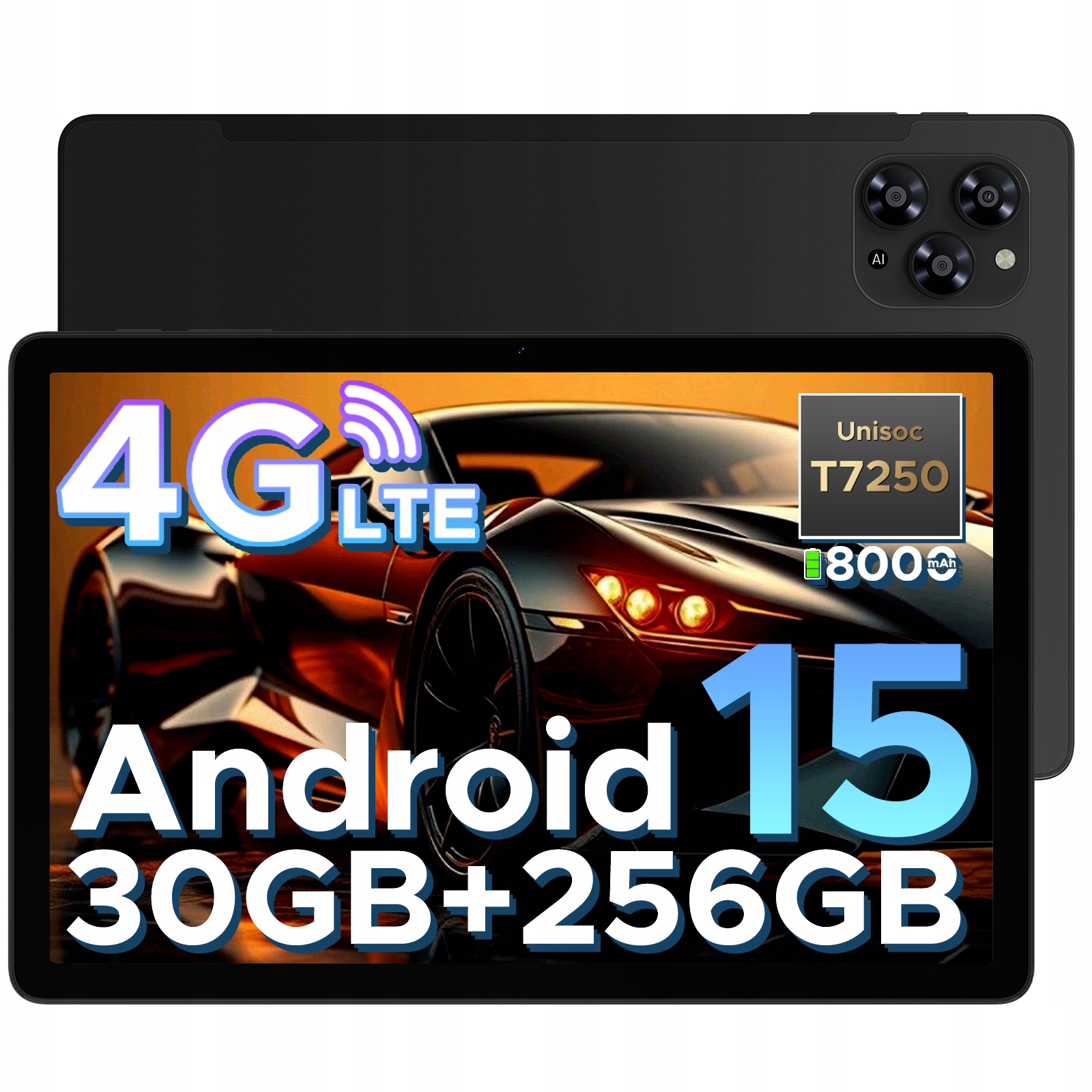 Doogee TabG6 11”HD+90Hz 30+256GB 8000mAh Dual Sim Android 15 GPS/OTG/4G Lte