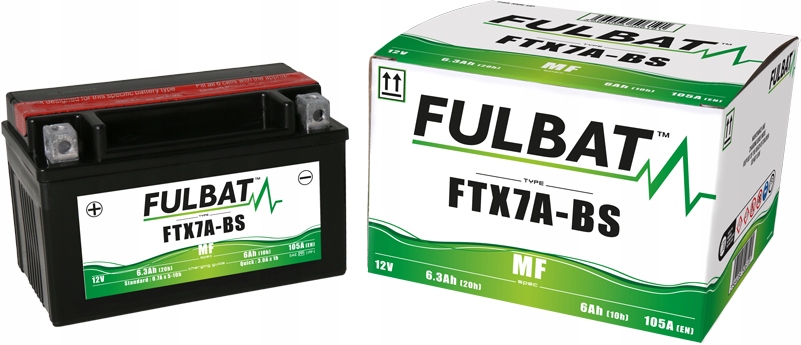 Akumulator Fulbat YTX7A-BS 12V 6.3Ah 105A Zamiennik Yuasa Varta Exide