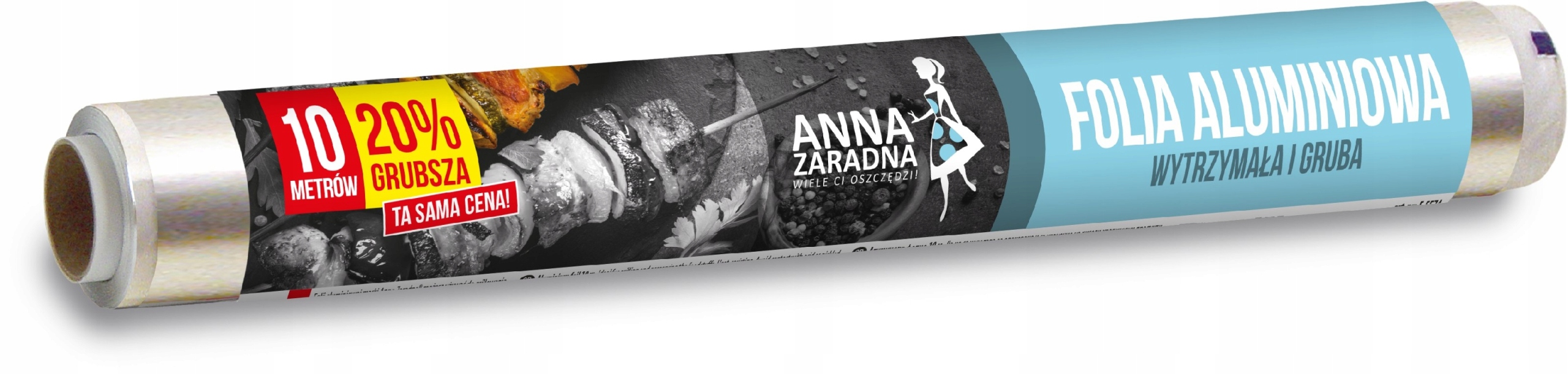

Anna Zaradna Folia aluminiowa 20% grubsza 10m rolk