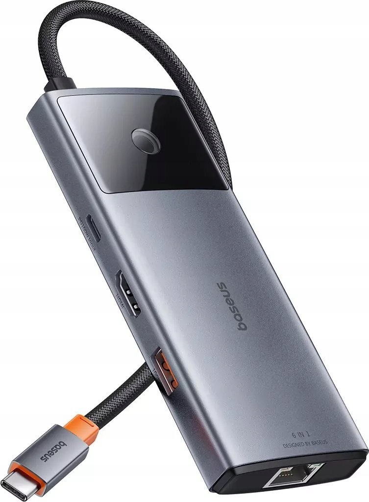Baseus Hub 6w1 Baseus Metal Gleam 2 Series, Usb-c do 2xUSB 3.0 +usb-c