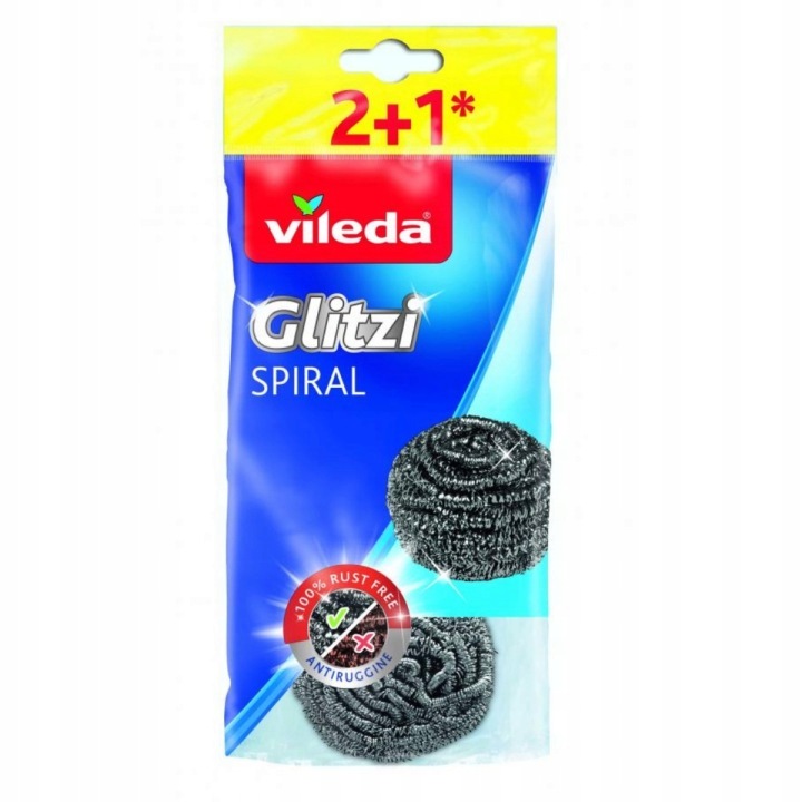 Vileda Zmywak stalowy Glitzi Spiral Inox 3 szt.