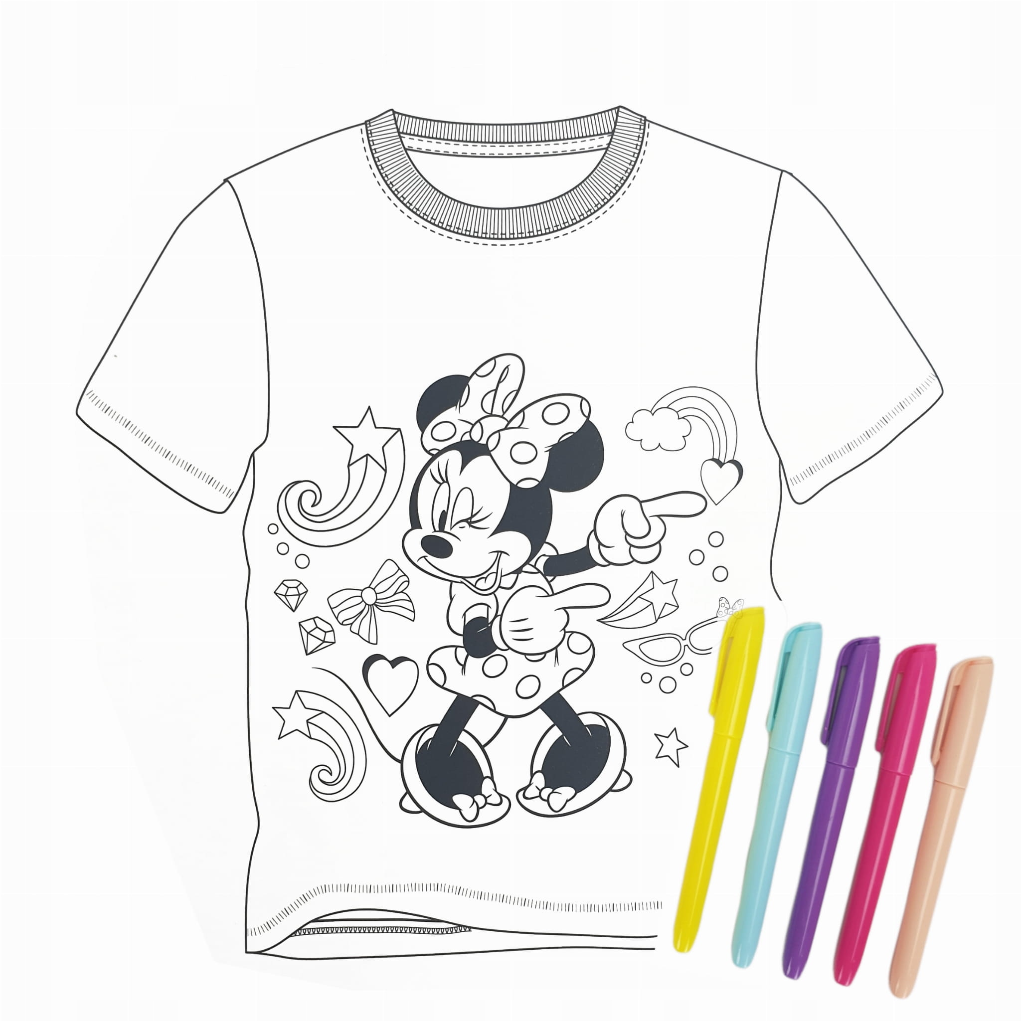 

T-shirt koszulka do kolorowania Minnie r. 98-104