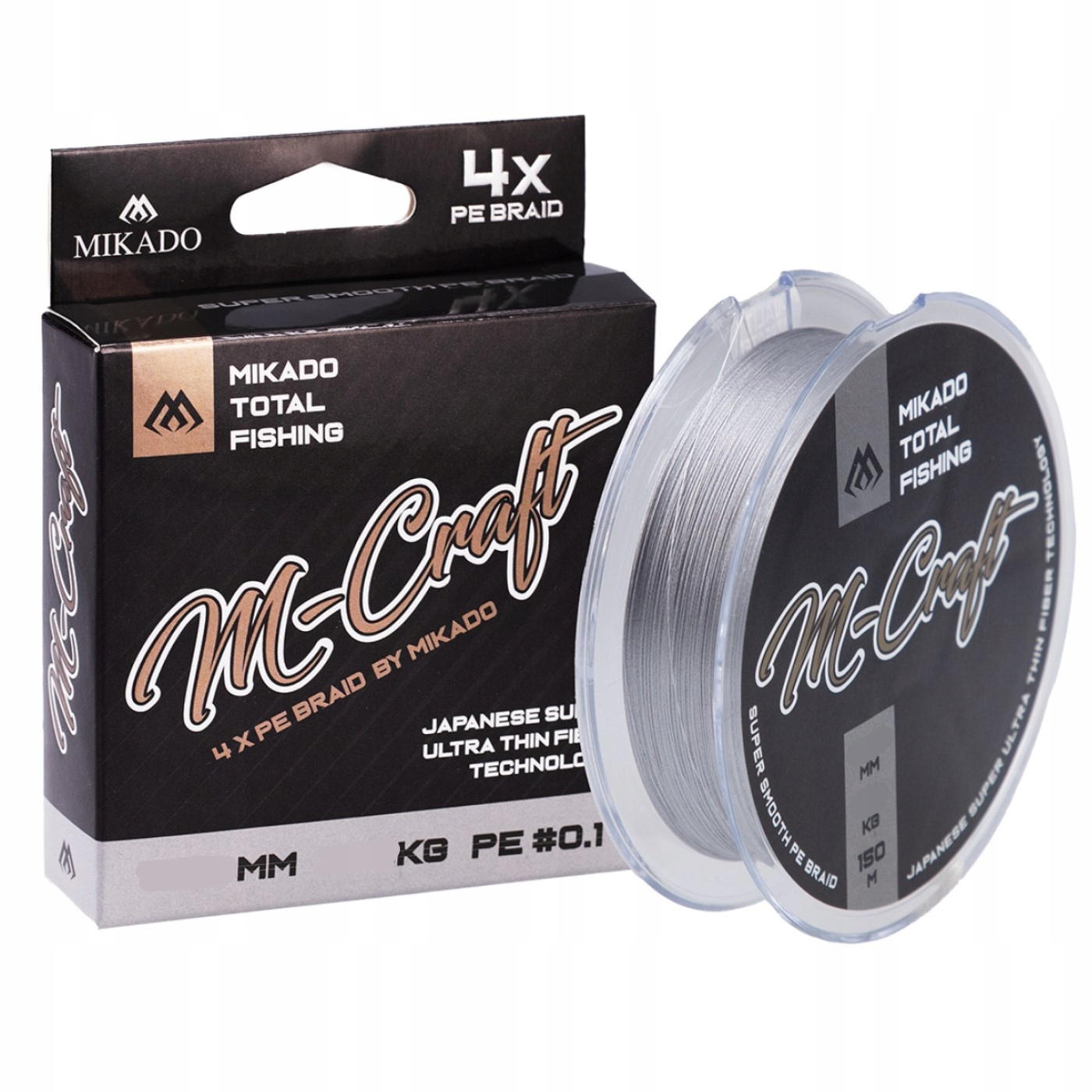 Plecionka M-Craft Braid 0.04 mm 150m Gray Mikado
