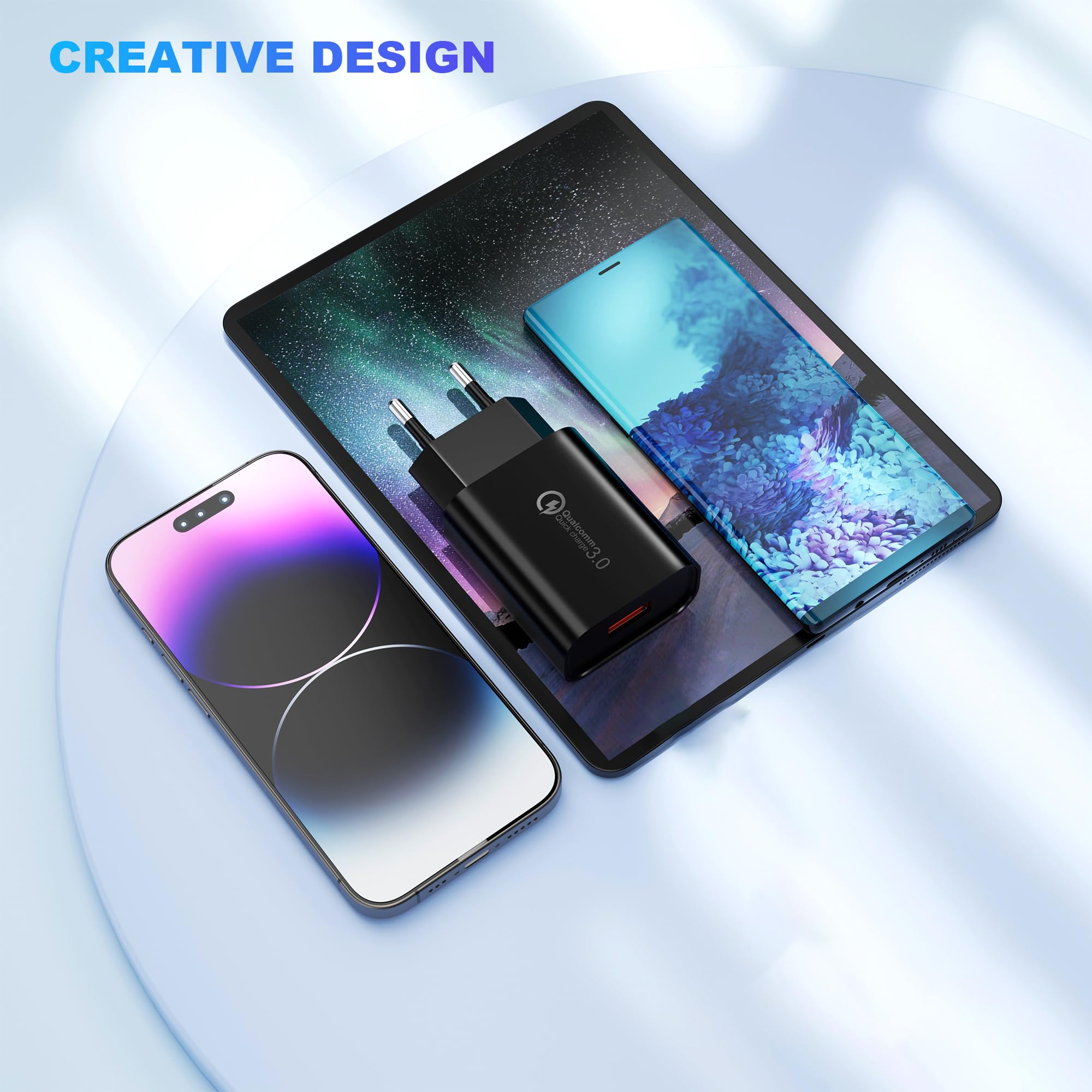 JupptElectronics Szybka Ładowarka USB 18W QC 30 Do iPhone Smartfonów — miniatura 5