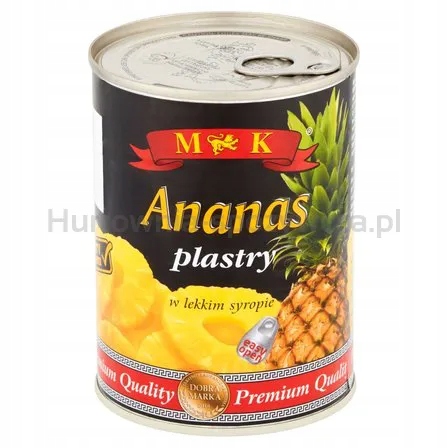 Mk Ananas Náplasti v lehkém sirupu 565 g