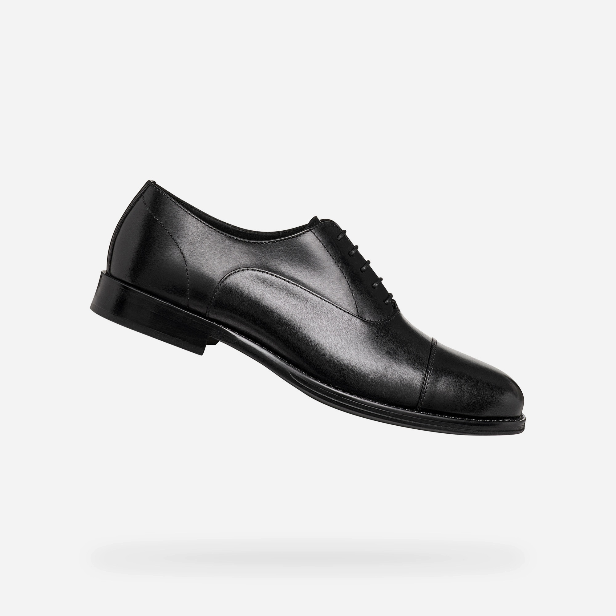 Geox Černá pánská společenská obuv Geox Barberigo