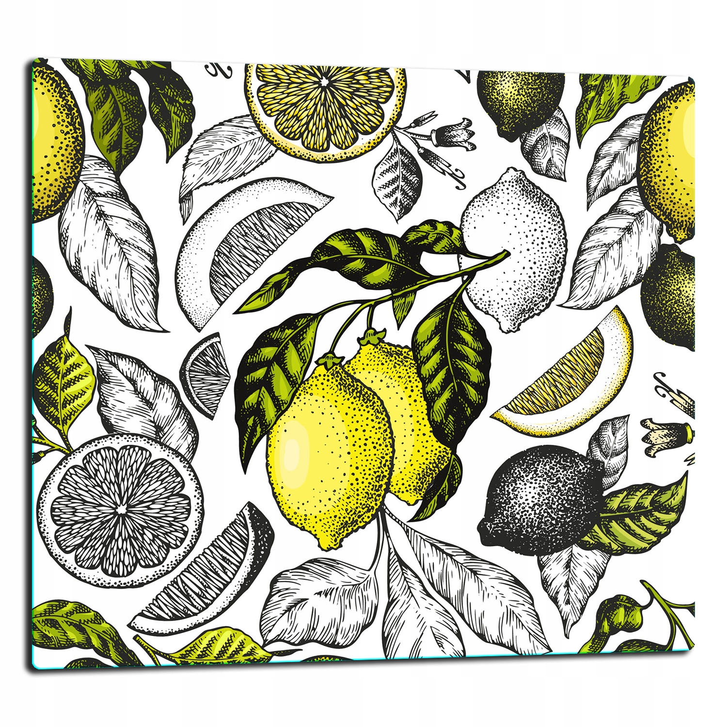 SZKLANA DESKA PANEL OCHRONNY 65x60 OWOCE SZKŁO HARTOWANE