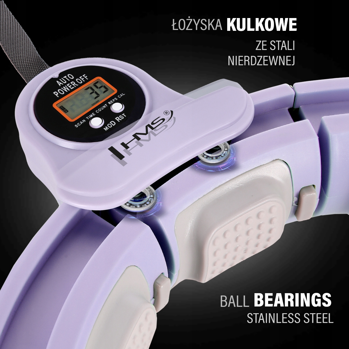 ZESTAW HULA HOP MAGNETYCZNY HHM13 HMS + PAS BR163 KOŁO TRENING ODCHUDZANIE Liczba części 13