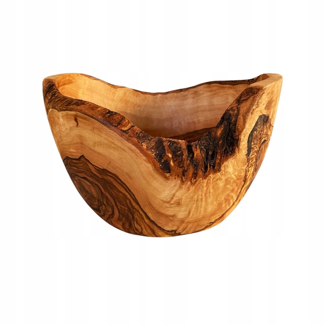 Misa Okrúhla Rustikálna Z Olivového dreva DMIR24 Arkay Na Ovocie a Orechy