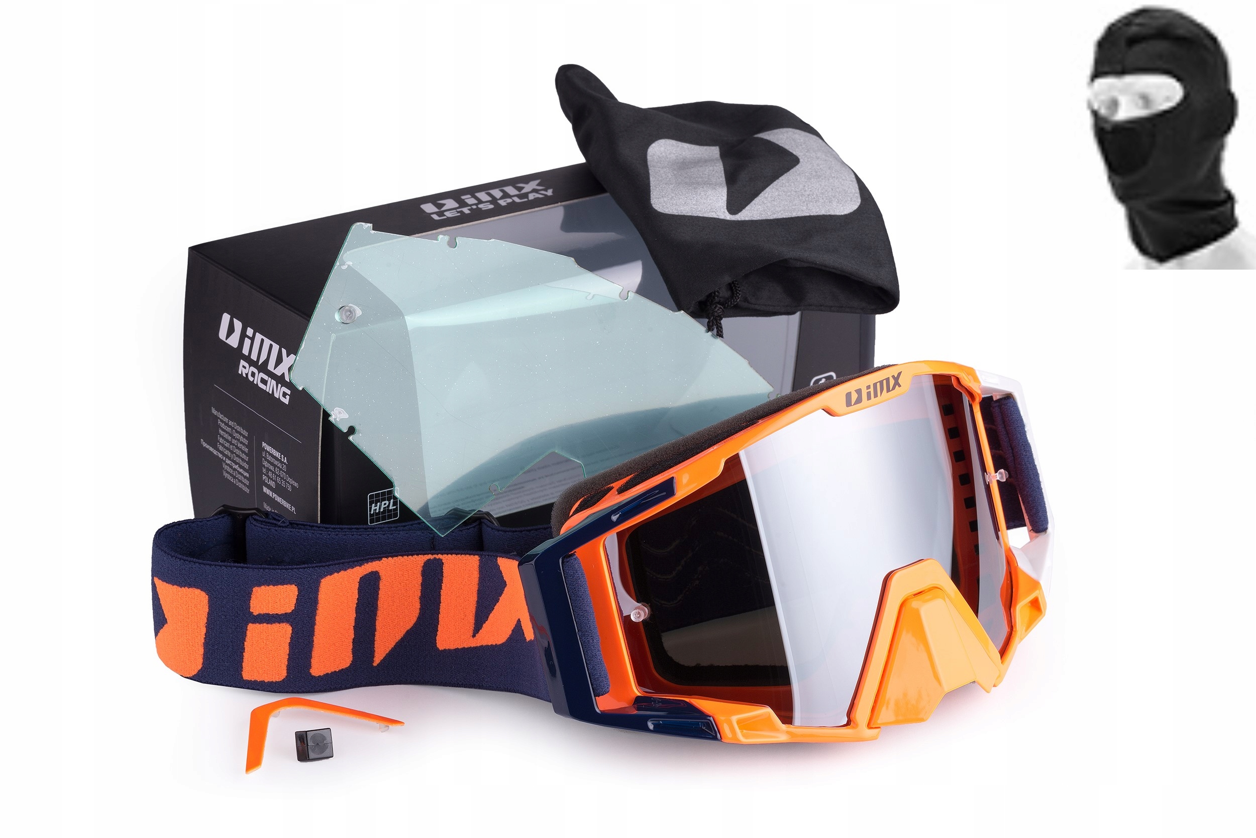 GOGLE CROS IMX SAND BLACK ORANGE BLUE + gratis