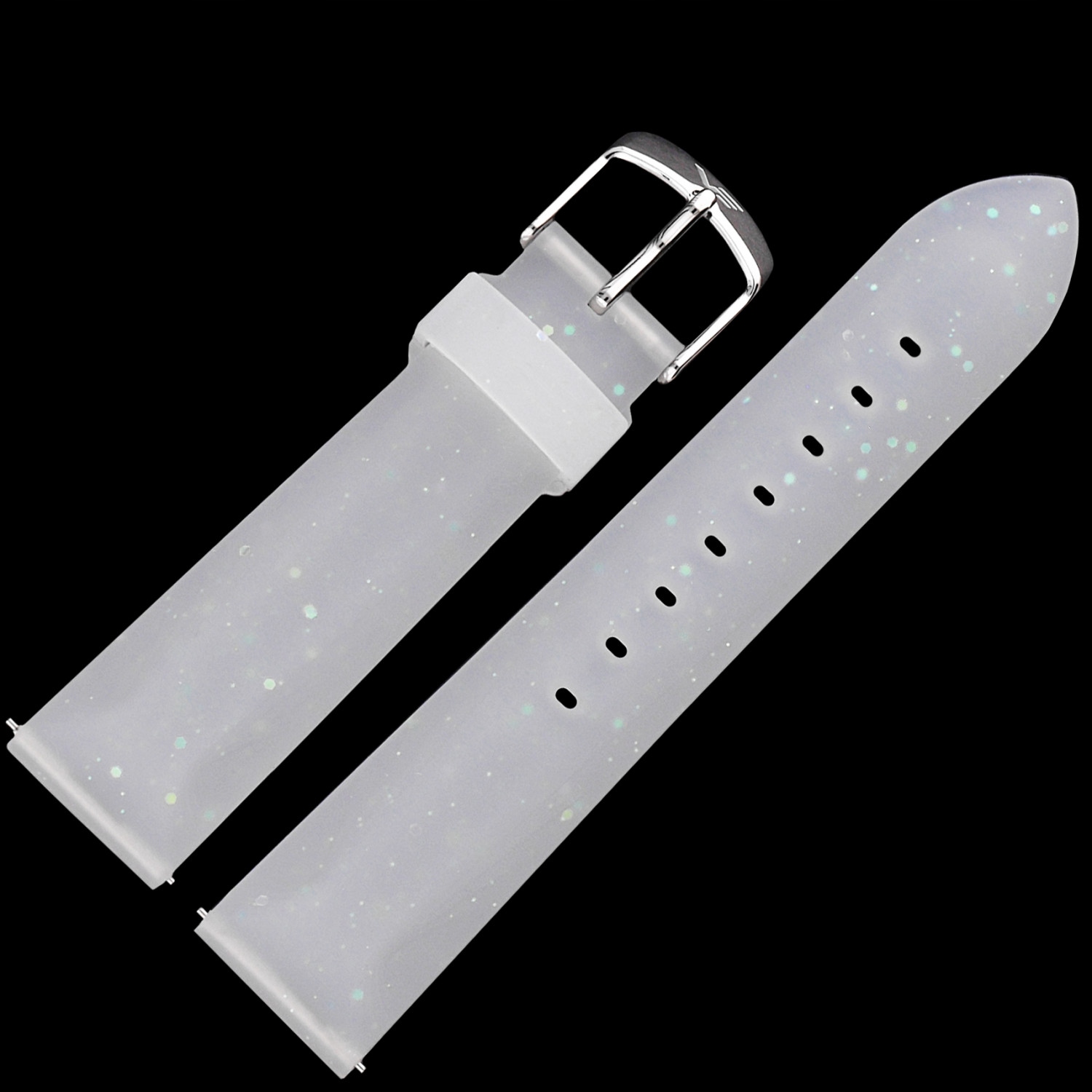 Pásek Undine Silikon (A765) transparentní ocelový