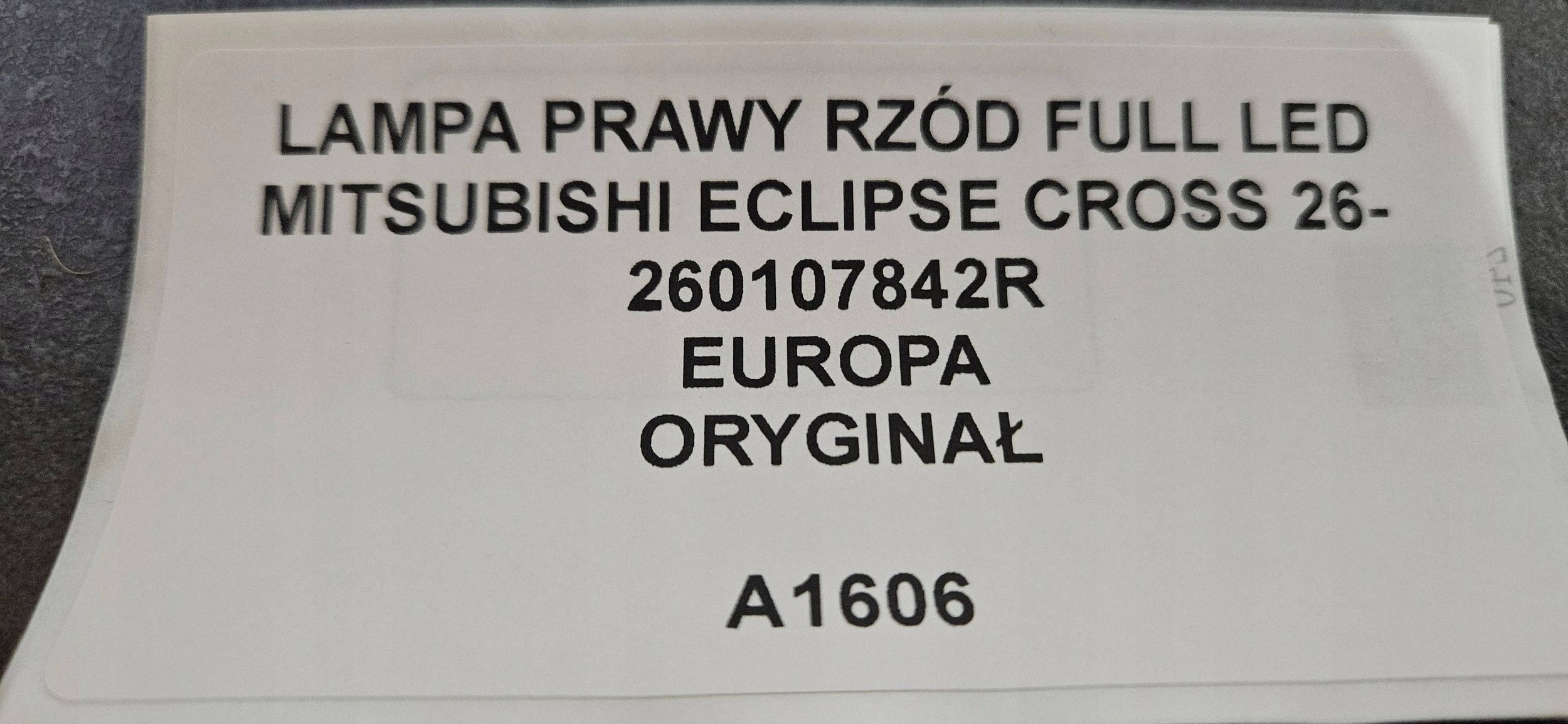 light right front FULL LED MITSUBISHI ECLIPSE CROSS 26- original 260107842R