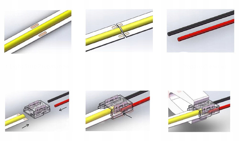 ZŁĄCZKA DO TAŚM LED COB 8mm dwustronna ZATRZASKOWA DO ŁĄCZENIA DWÓCH TAŚM Kod producenta ZŁĄCZKA DO TAŚM LED COB 8mm ZATRZASKOWA