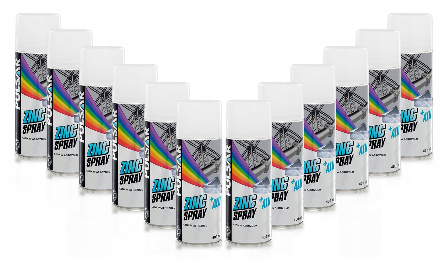 PULSAR цинк + алюміній спрей цинк 400 мл x12