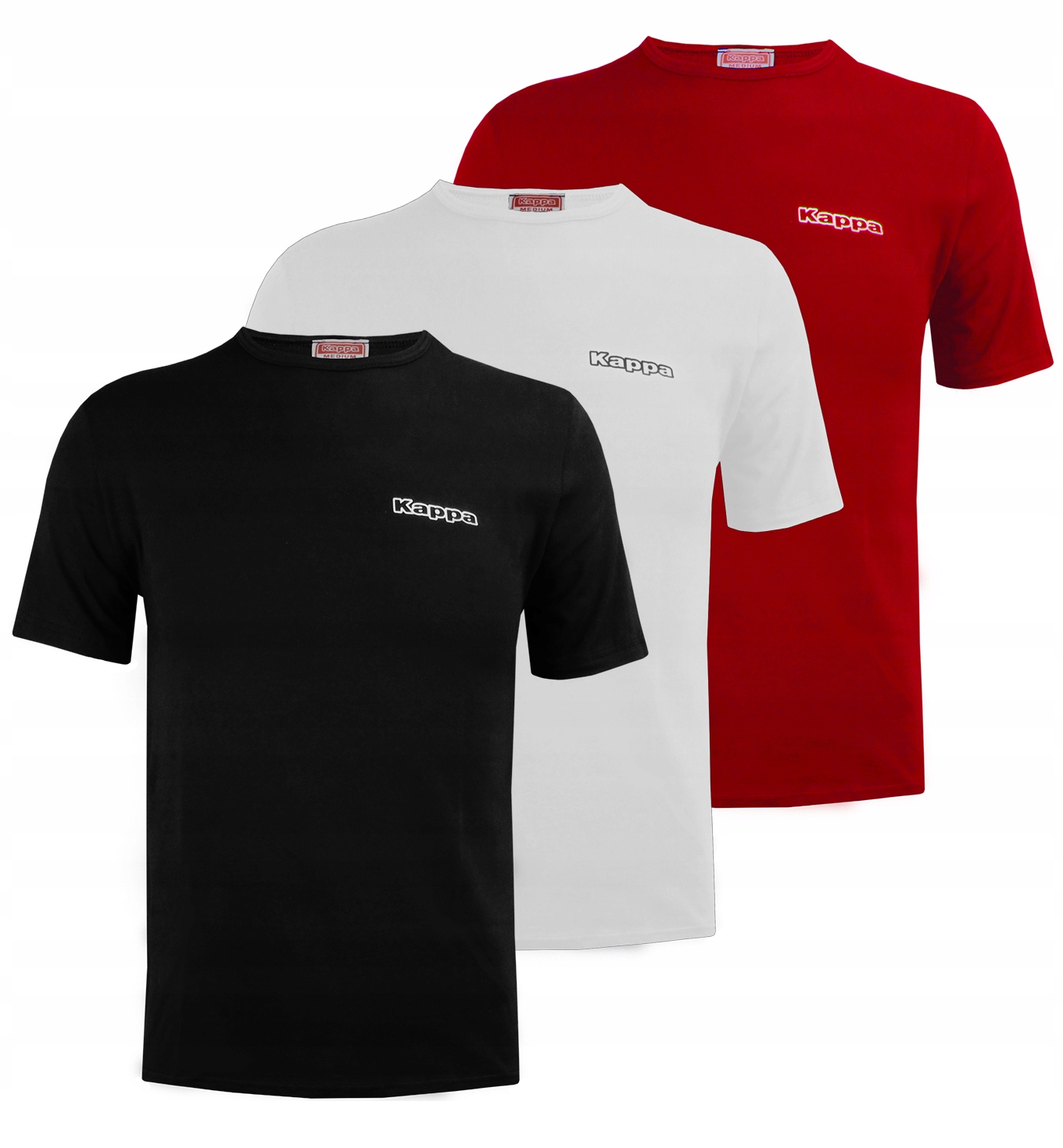 Kappa koszulka męska T-shirt sportowy 100% bawełna Zestaw 3pak r. M