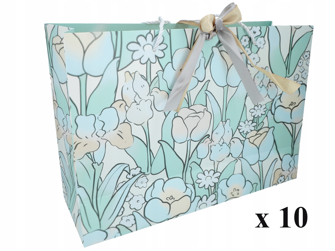 Zestaw 10 Torebek Ozdobnych Duże Torebki Prezentowe Papierowe Box