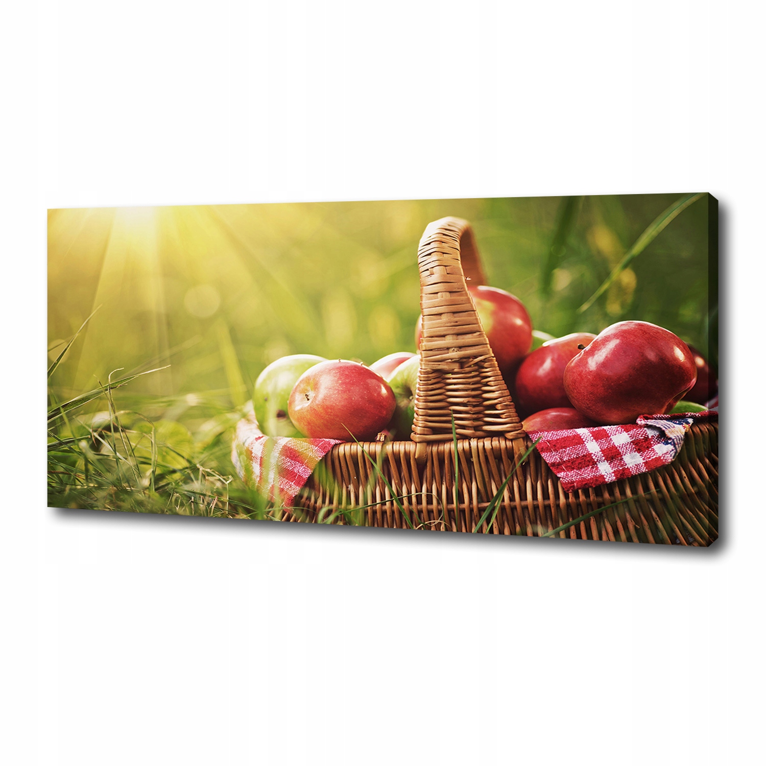 

Foto obraz na płótnie Jabłka w koszu 125x50 cm