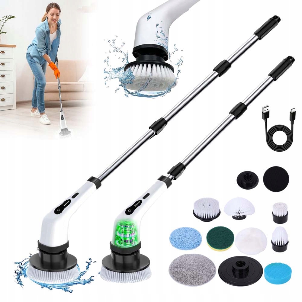 Levně Elektrický Čisticí Kartáč 9V1 S Led Displejem Na Nábytek