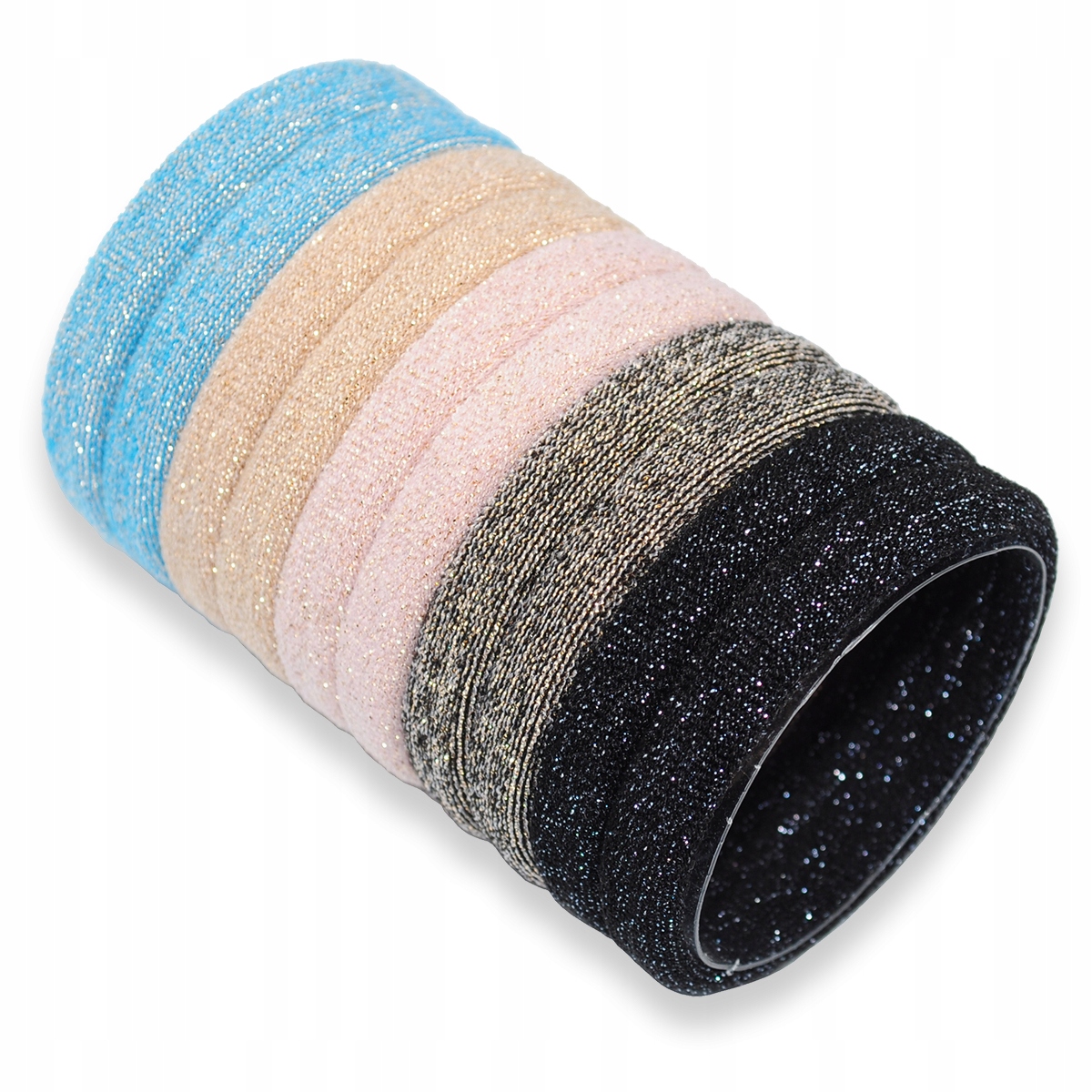 6x GUMKI GUMKA DO WŁOSÓW KOLOR ELASTYCZNA MOCNA BEZ ŁĄCZEŃ KUCYK WARKOCZ Kolor dominujący wielokolorowy