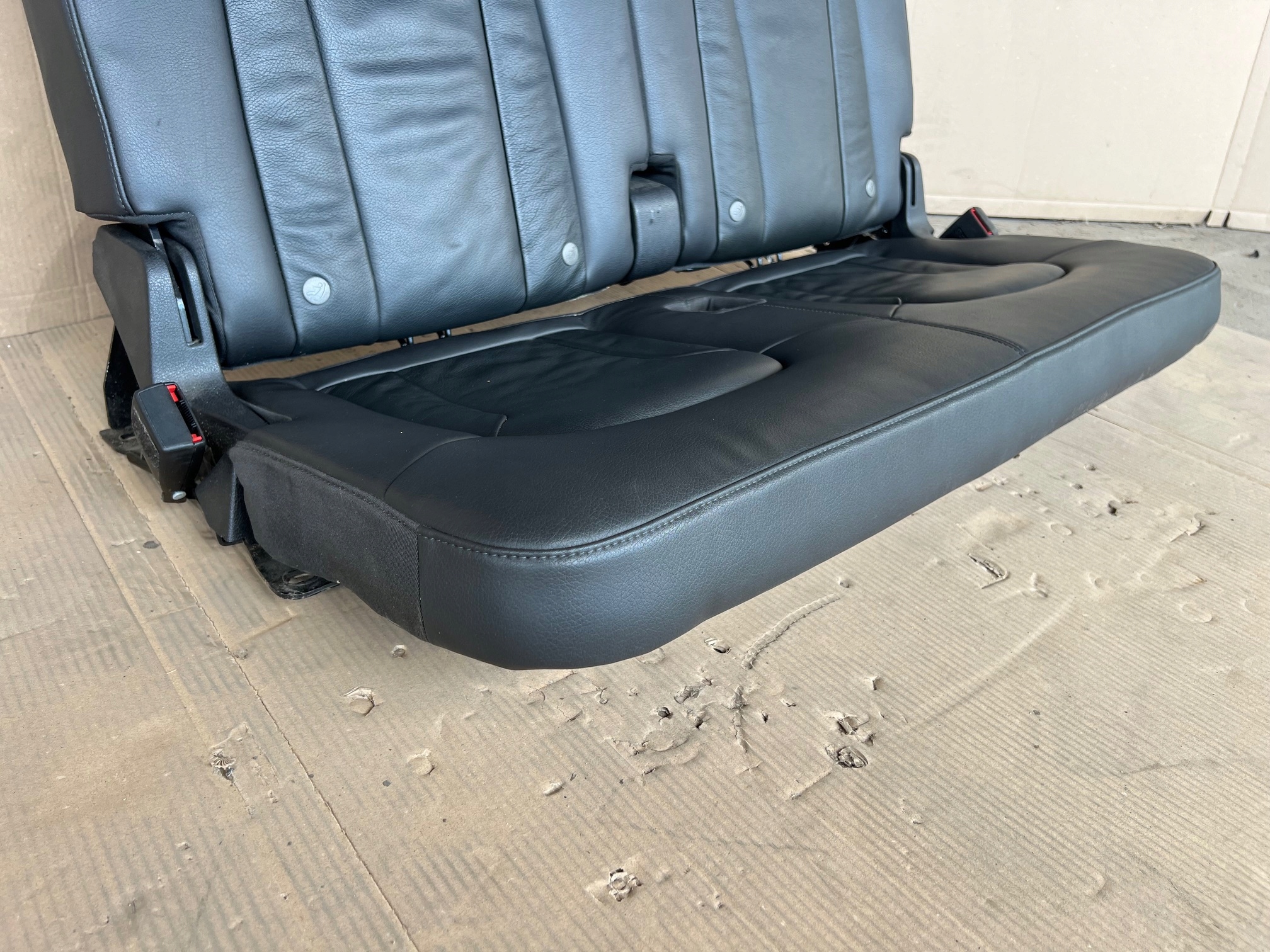 AUDI Q7 4L Sitz III 3 RZAD Leder schwarze SUPER STAN