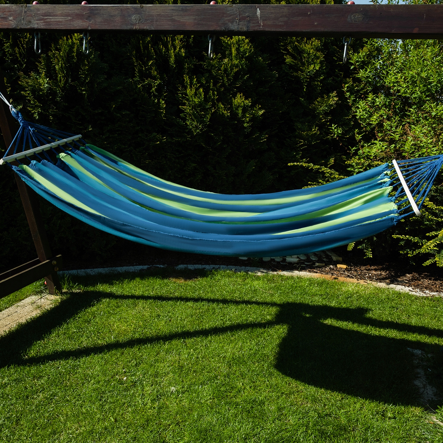 HAMAK OGRODOWY MOCNY DUŻY DWUOSOBOWY XXL HUŚTAWKA 2 OSOBOWY PAŁĄK + TORBA Długość całkowita 260 cm