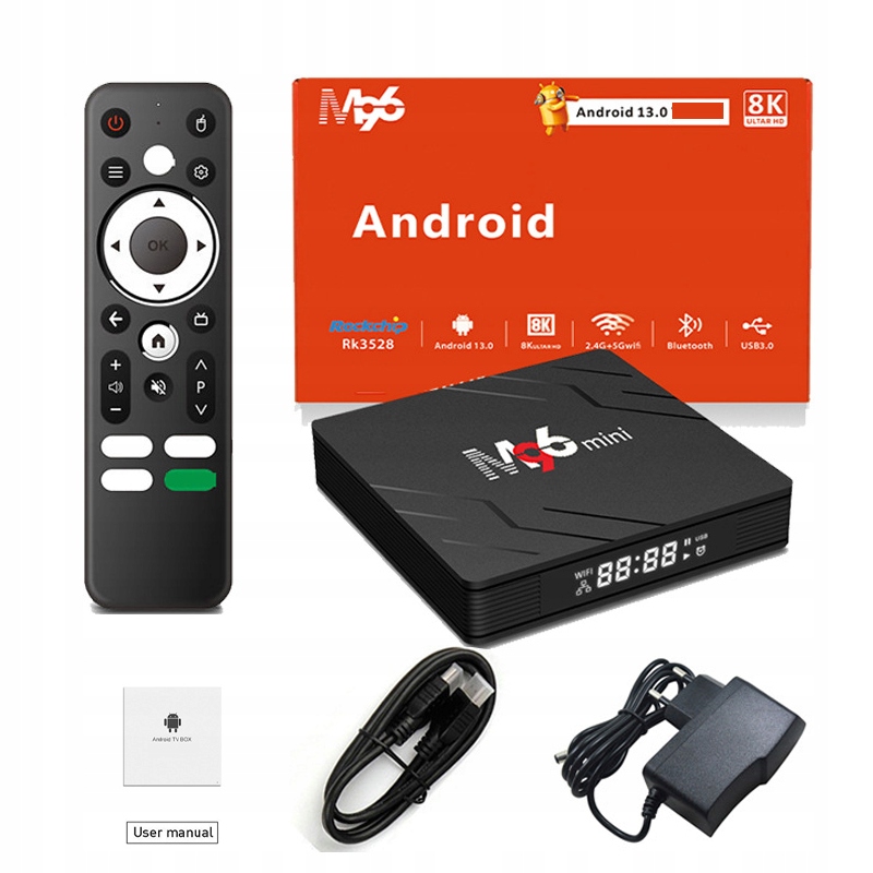 SMART BOX TV 4K ANDROID 13 WSZYSTKIE APKI WIFI BT PRZYSTAWKA 2/16 HDR