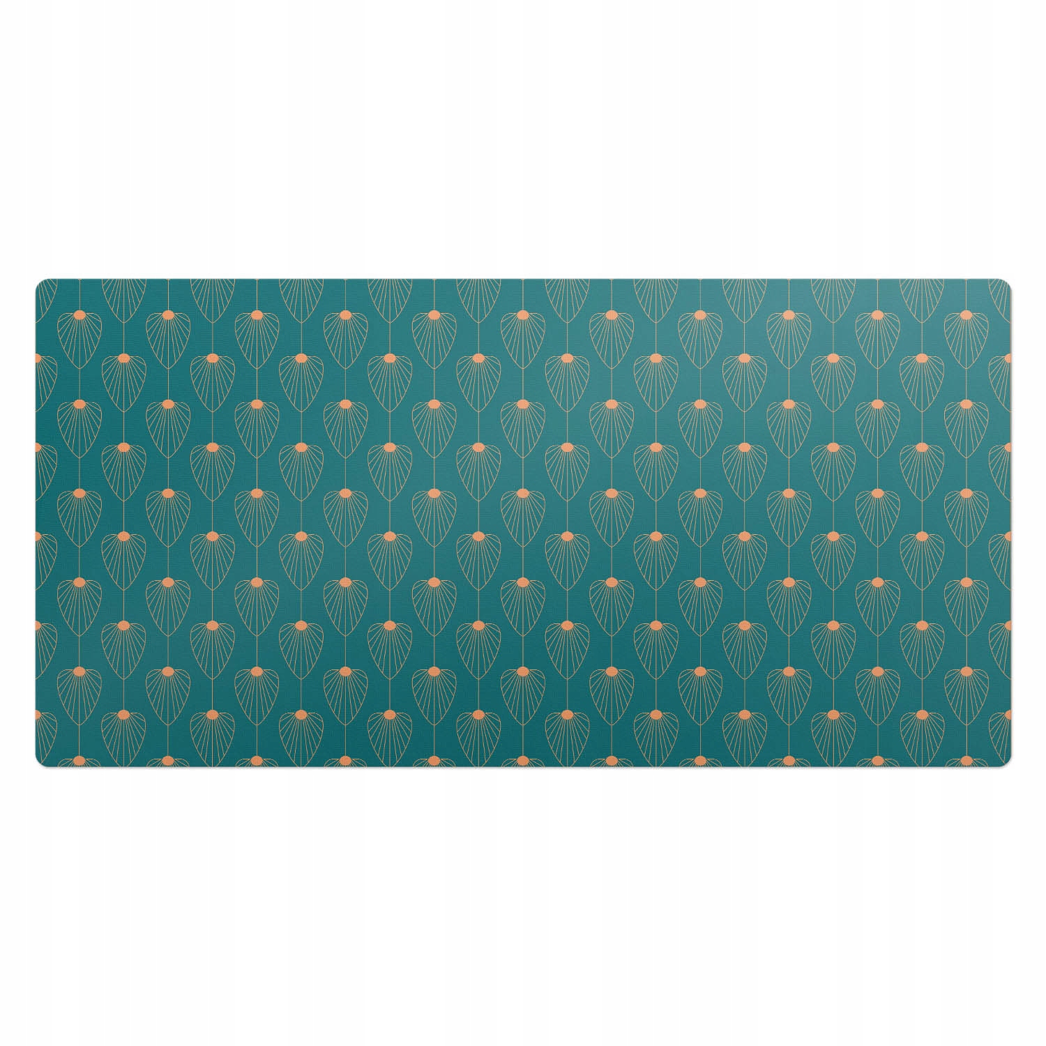 Ochranná dekorativní podložka na kancelářský stůl Retro motiv s listy 100 x 50 cm